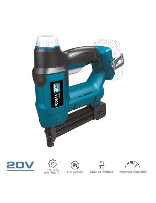 Grapadora Clavadora 20 V sin Batería Ni Cargador KOMA TOOLS