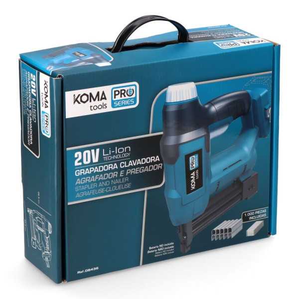 Grapadora Clavadora 20 V sin Batería Ni Cargador KOMA TOOLS