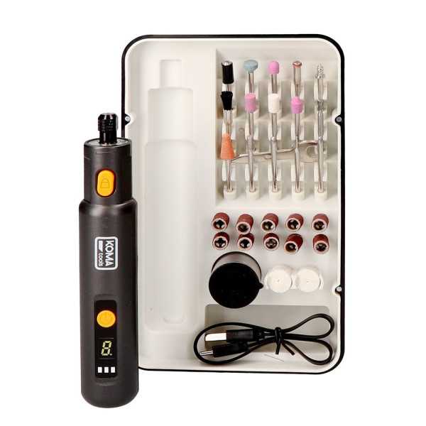 Kit Multiherramienta Rotativa 3,7 V con 51 Accesorios KOMA TOOLS