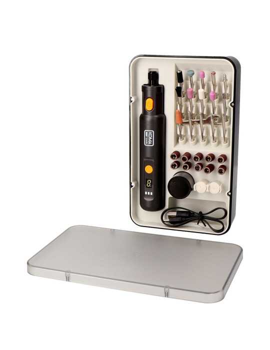 Kit Multiherramienta Rotativa 3,7 V con 51 Accesorios KOMA TOOLS