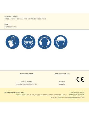 Kit de Accesorios para Aire Comprimido GOODYEAR 2