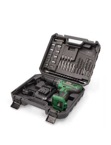 Kit Taladro Atornillador 14,4 V con 27 Accesorios, Batería 1500 mAh y Cargador KOMA TOOLS 2