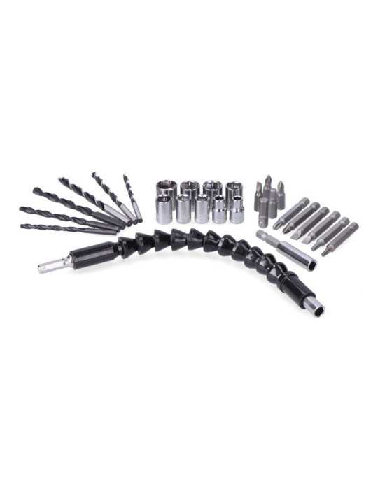 Kit Taladro Atornillador 14,4 V con 27 Accesorios, Batería 1500 mAh y Cargador KOMA TOOLS