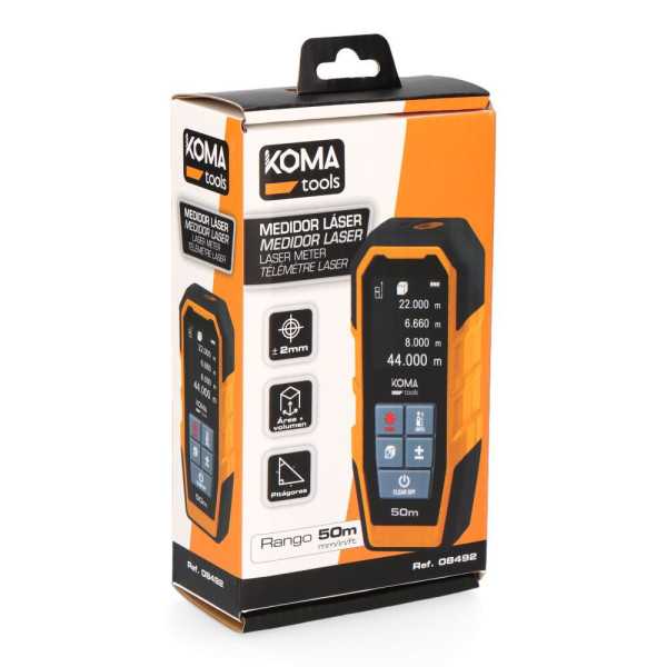 Medidor Láser con Funda 5,2 x 2,4 x 12,3 cm KOMA TOOLS