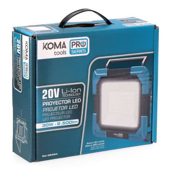 Foco LED de Trabajo 20 V 2500 lm (sin Batería Ni Cargador) KOMA TOOLS