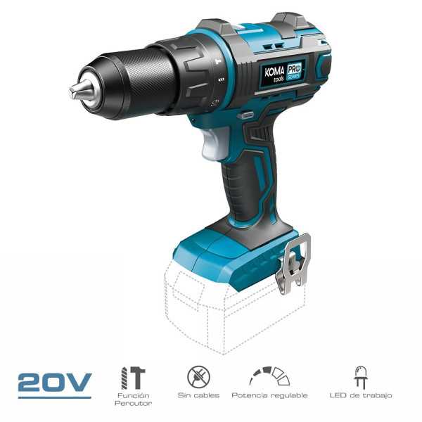Taladro Percutor 20 V (sin Batería Ni Cargador) KOMA TOOLS