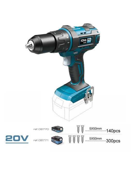 Taladro Percutor 20 V (sin Batería Ni Cargador) KOMA TOOLS