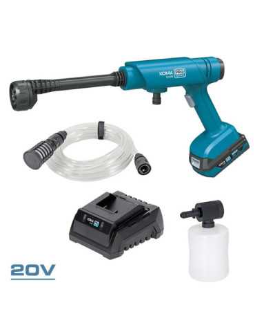 Kit Hidrolimpiadora 20 V + Batería 2.0 Ah 08770 + Cargador 2,3 A 08772 KOMA TOOLS