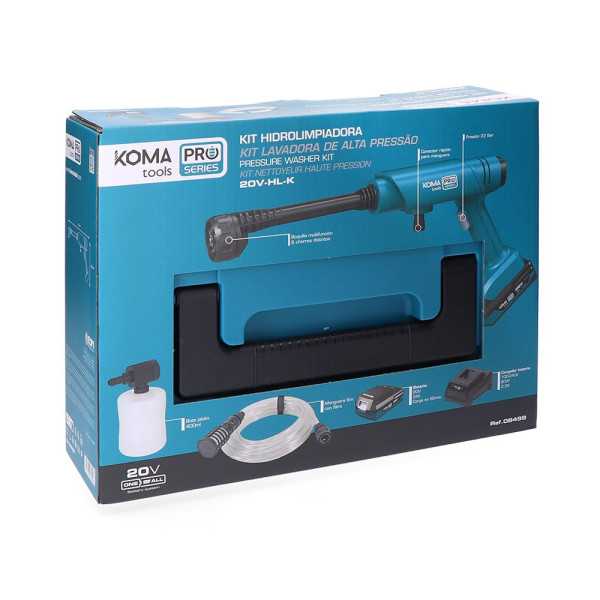 Kit Hidrolimpiadora 20 V + Batería 2.0 Ah 08770 + Cargador 2,3 A 08772 KOMA TOOLS