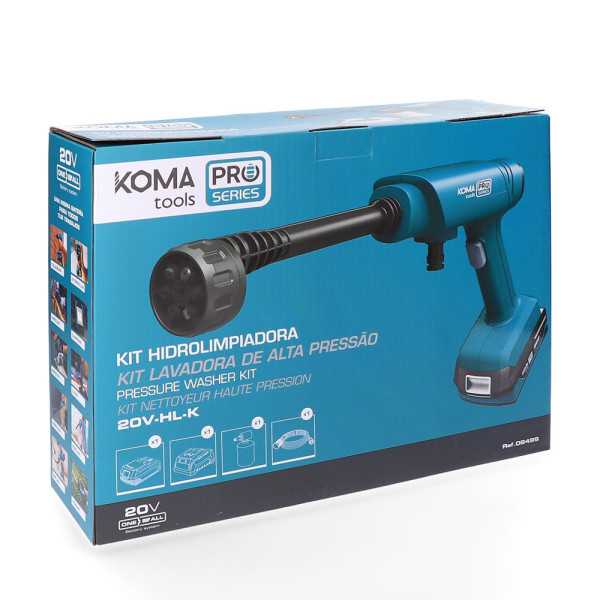 Kit Hidrolimpiadora 20 V + Batería 2.0 Ah 08770 + Cargador 2,3 A 08772 KOMA TOOLS