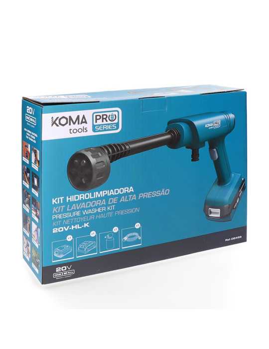 Kit Hidrolimpiadora 20 V + Batería 2.0 Ah 08770 + Cargador 2,3 A 08772 KOMA TOOLS