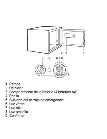 Caja Fuerte Electronica Reforzada 31 x 20 x 20 cm SAFE ALARM 2