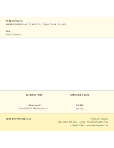 Armario Metálico Portallaves para 20 Llaves Q-CONNECT 2