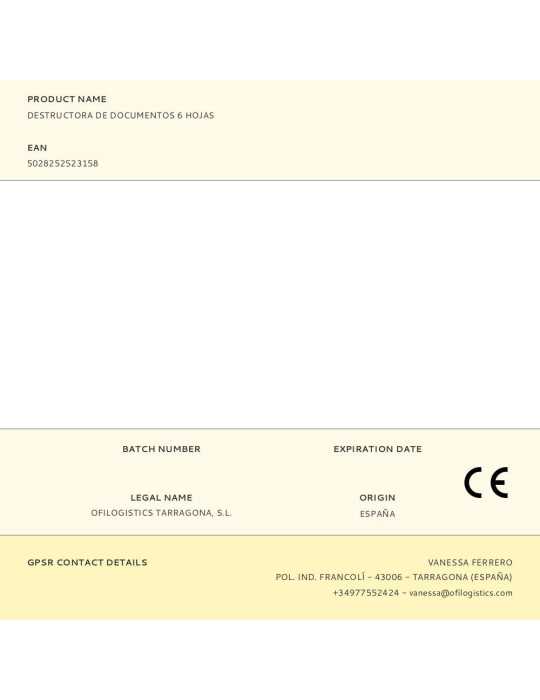 Destructora de Documentos S206, 6 Hojas REXEL