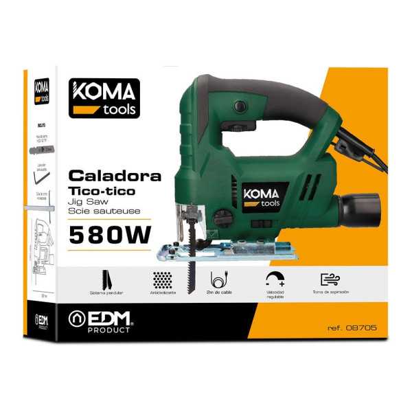 Sierra de Calar 580W con Cable 2 m, 260 x 250 mm KOMA TOOLS