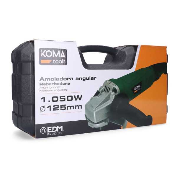 Amoladora Angular Electrica con Maletín, Ø125 mm, 1050 W KOMA TOOLS