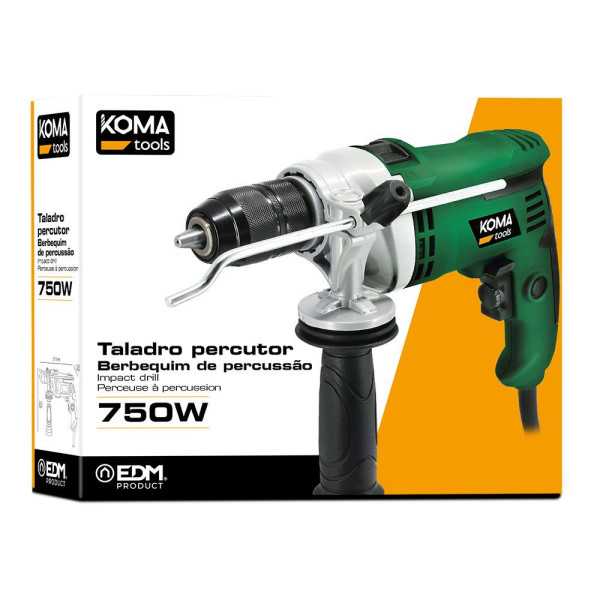Taladro Percutor 750W con Cable de 2 m KOMA TOOLS
