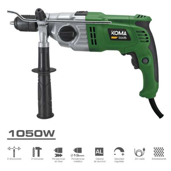 Taladro Percutor 1050W con Cable de 2 m KOMA TOOLS