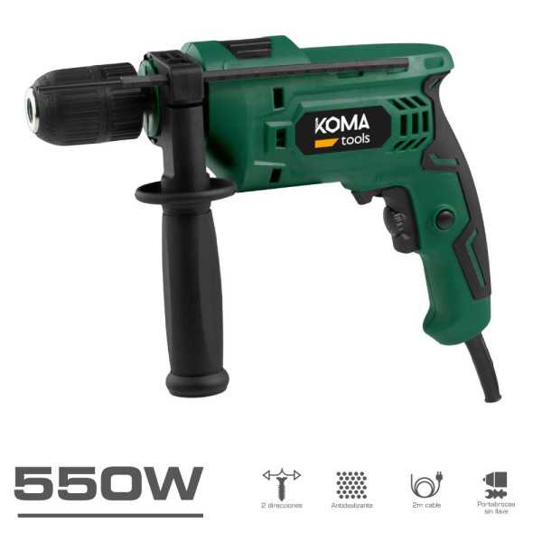 Taladro Percutor 550W con Cable de 2 m KOMA TOOLS