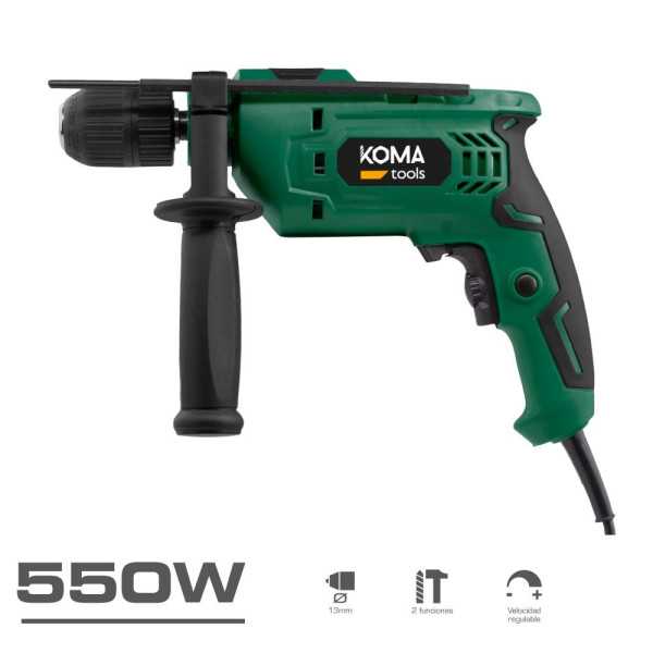 Taladro Percutor 550W con Cable de 2 m KOMA TOOLS