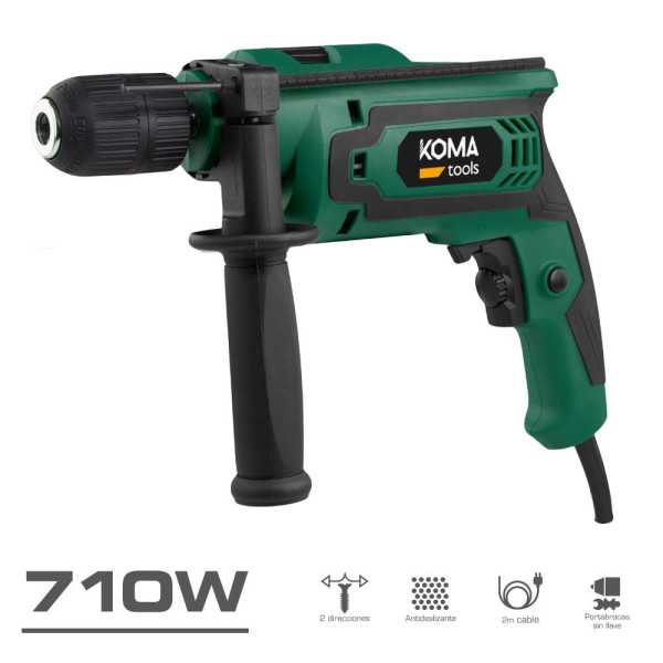 Taladro Percutor 710W con Cable de 2 m KOMA TOOLS