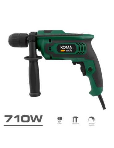 Taladro Percutor 710W con Cable de 2 m KOMA TOOLS 2