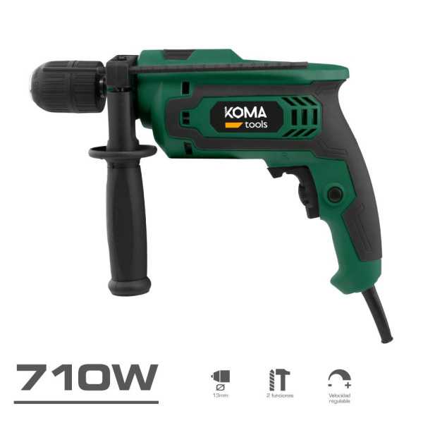 Taladro Percutor 710W con Cable de 2 m KOMA TOOLS