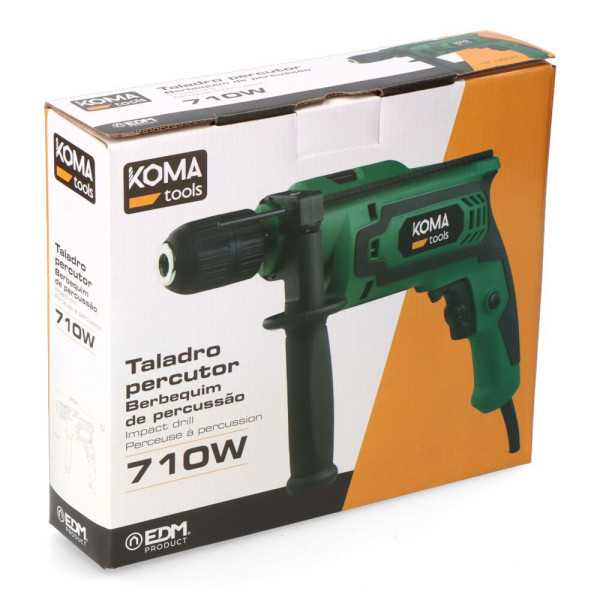Taladro Percutor 710W con Cable de 2 m KOMA TOOLS