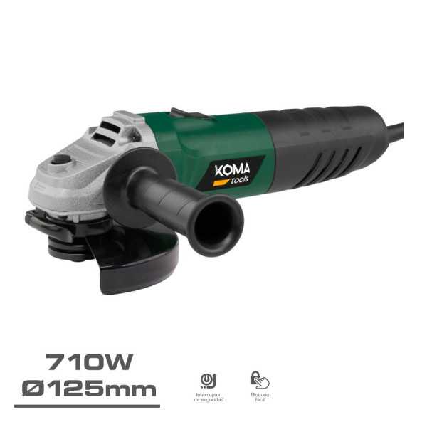 Amoladora Angular Electrica con Maletín, Ø125 mm, 710 W KOMA TOOLS