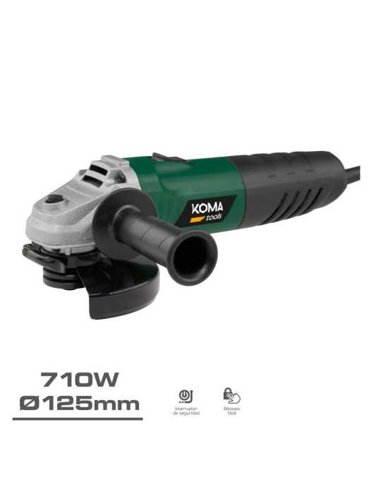 Amoladora Angular Electrica con Maletín, Ø125 mm, 710 W KOMA TOOLS