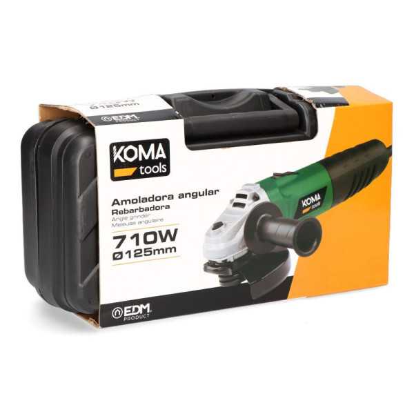 Amoladora Angular Electrica con Maletín, Ø125 mm, 710 W KOMA TOOLS