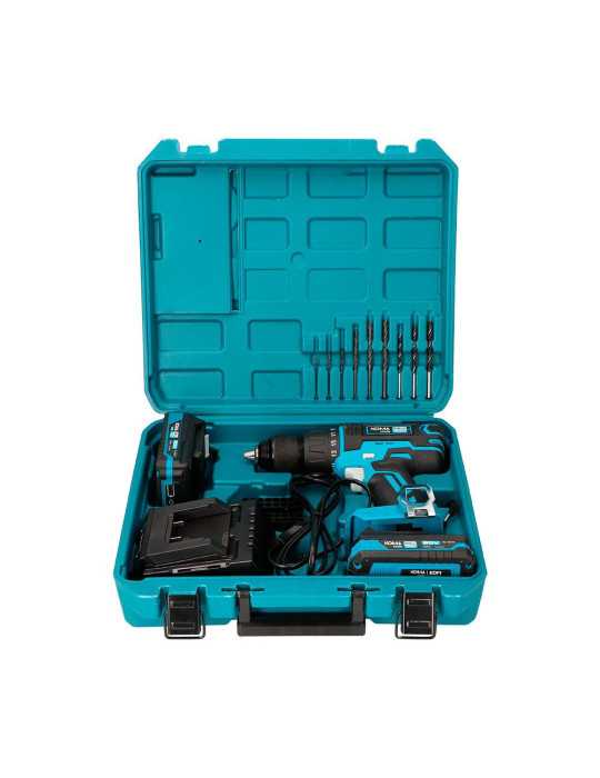 Kit Taladro Percutor Atornillador 20 V Pro Series con 2 Baterias 2.0A y Cargador KOMA TOOLS