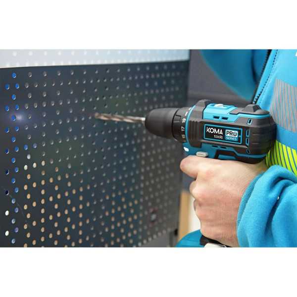 Taladro Atornillador 20 V Brushless, sin Batería Ni Cargador, Portabrocas Ø10 mm, 18,5 x 7 x 19,6 cm KOMA TOOLS