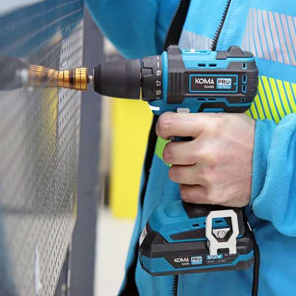 Taladro Atornillador 20 V Brushless, sin Batería Ni Cargador, Portabrocas Ø10 mm, 18,5 x 7 x 19,6 cm KOMA TOOLS