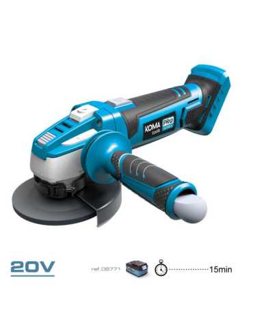 Amoladora Angular 20 V Ø115 mm sin Batería Ni Cargador, 28,9 x 23,9 cm KOMA TOOLS 2
