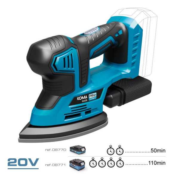 Lijadora tipo Mouse 20 V sin Batería Ni Cargador, 20,4 x 15,5 cm KOMA TOOLS