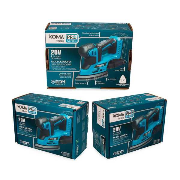 Lijadora tipo Mouse 20 V sin Batería Ni Cargador, 20,4 x 15,5 cm KOMA TOOLS