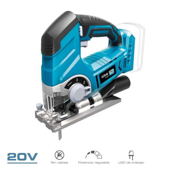 Sierra de Calar 20 V sin Batería Ni Cargador 23 x 21,5 cm KOMA TOOLS