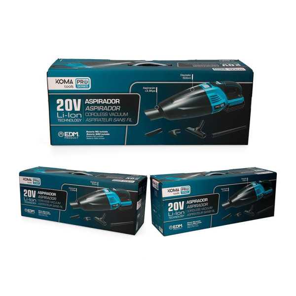 Aspirador 20 V sin Batería Ni Cargador 45,5 x 13,5 cm KOMA TOOLS