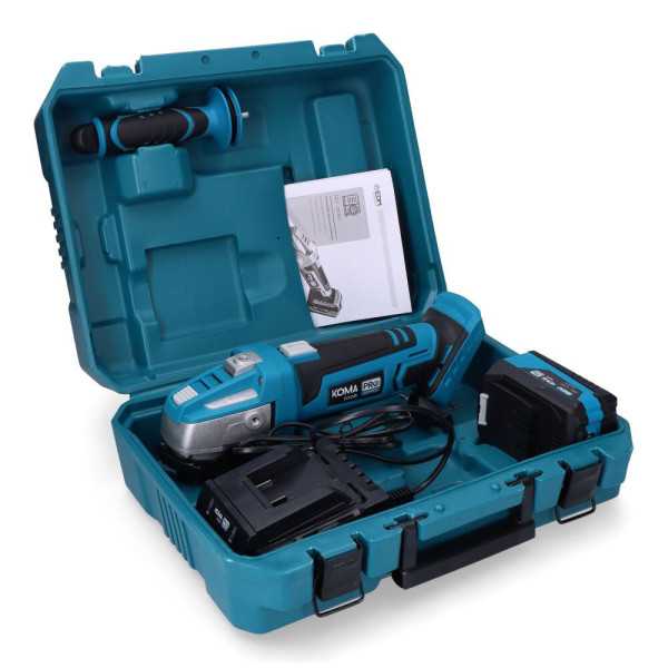 Kit Amoladora Angular 20 V Ø115 mm con 1 BATERíA 4.0Ah y Cargador 08772 KOMA TOOLS