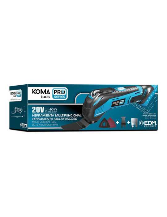 Multiherramienta Oscilante 20 V sin Batería Ni Cargador. 31,3 x 11cm KOMA TOOLS