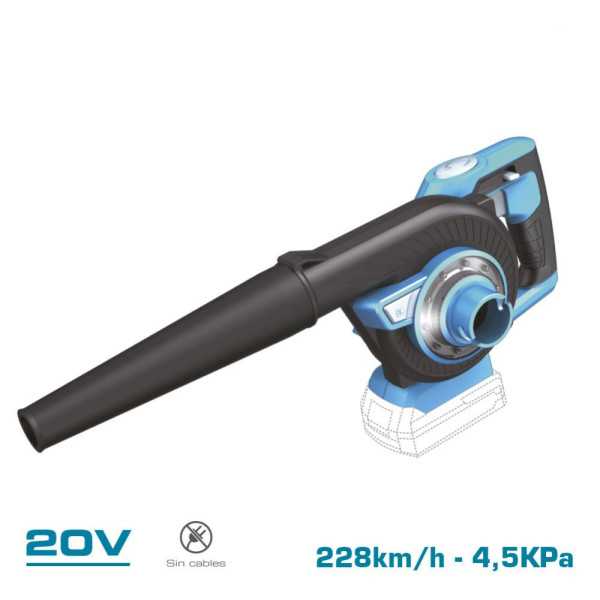 Aspirador / Soplador 20 V sin Batería Ni Cargador KOMA TOOLS