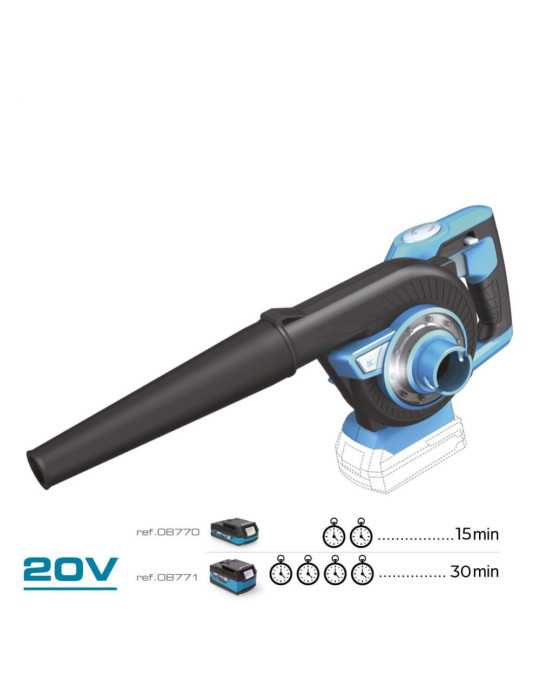 Aspirador / Soplador 20 V sin Batería Ni Cargador KOMA TOOLS