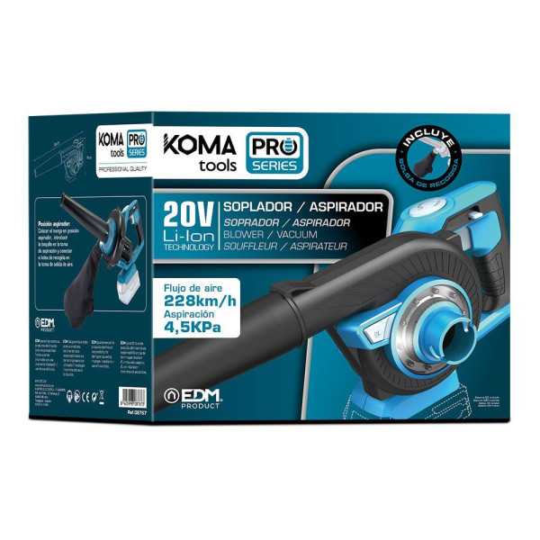 Aspirador / Soplador 20 V sin Batería Ni Cargador KOMA TOOLS