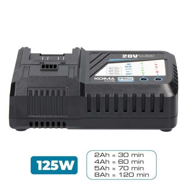 Cargador Rapido de Bateria 20 V 125 W KOMA TOOLS