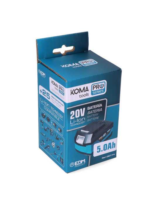 Batería Li-Ion 20 V 5.0 Ah 11,8 x 7,4 x 6,7 cm KOMA TOOLS