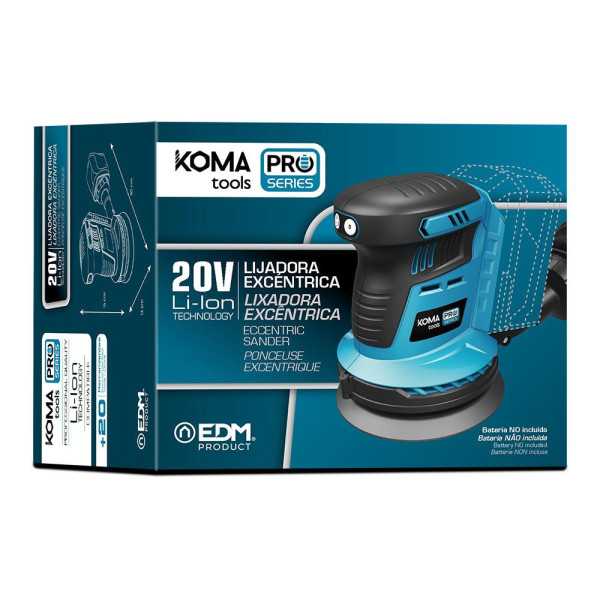 Lijadora Excentrica Brushless 20 V sin Batería Ni Cargador, 13 x 30 x 15 cm KOMA TOOLS