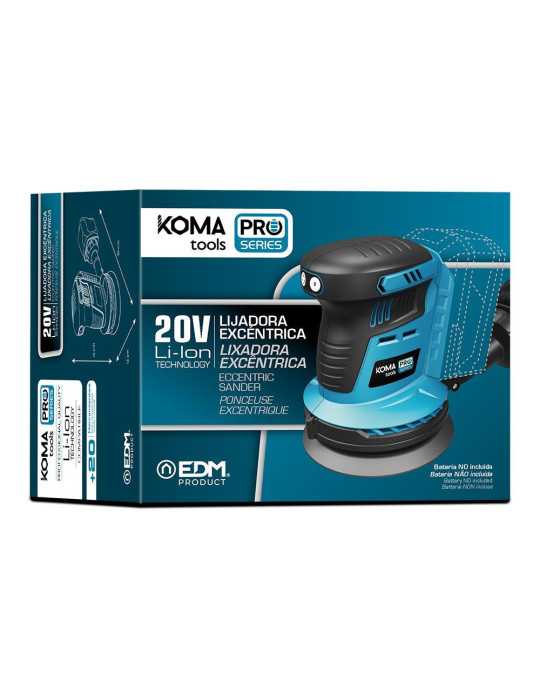Lijadora Excentrica Brushless 20 V sin Batería Ni Cargador, 13 x 30 x 15 cm KOMA TOOLS