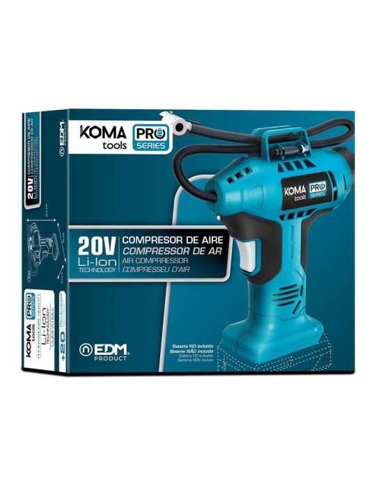 Compresor de Aire 20 V 11 bar, sin Batería Ni Cargador, 7,5 x 17,5 x 22,5 cm KOMA TOOLS