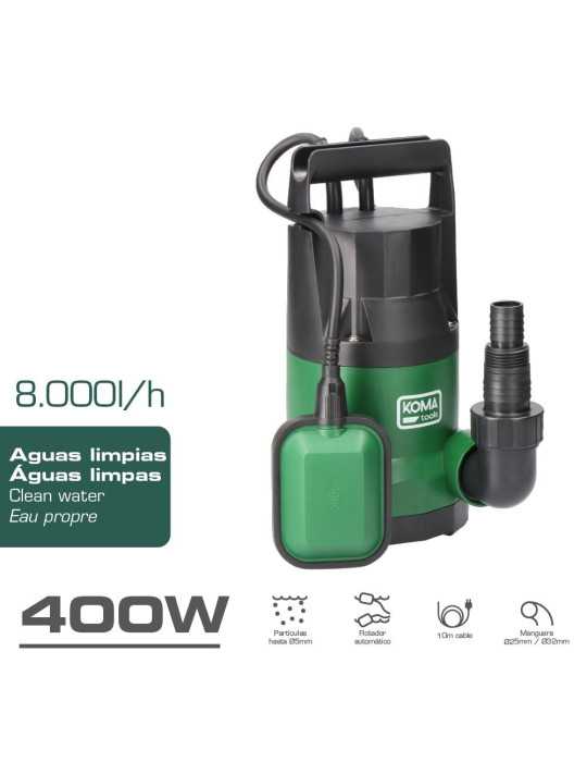 Bomba de Drenaje Aguas Limpias 400 W KOMA TOOLS